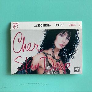 Cher Cassette Cardboard Single Cover ONLY From Song SKIN DEEP & PERFECTION 1987